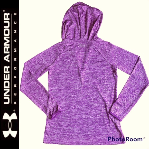 UNDER ARMOUR Hoodie Pullover Shirt Long Sleeve Purple Small Women’s - Picture 2 of 16